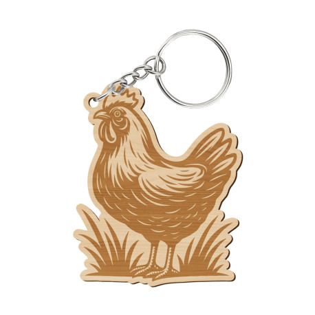 Slepice - přívěšek nebo klíčenka s gravírováním pro farmáře