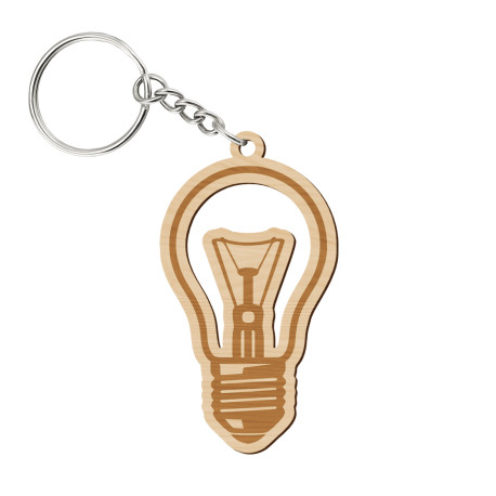 Žárovka - přívěšek nebo klíčenka s gravírováním pro elektrikáře