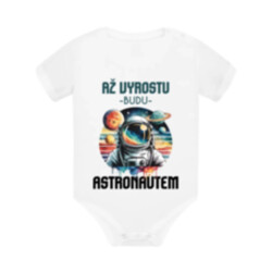 Až vyrostu, budu astronautem - dětské body s potiskem