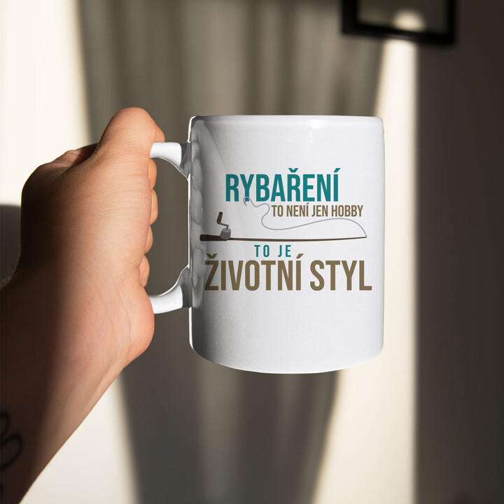 Rybaření to není jen hobby, to je životní styl - hrnek
