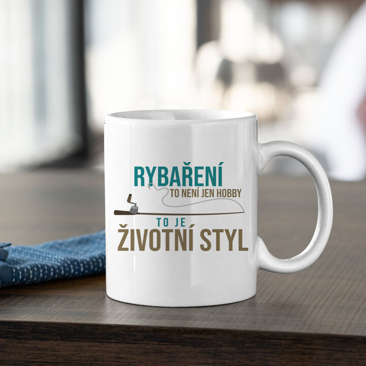 Rybaření to není jen hobby, to je životní styl - hrnek