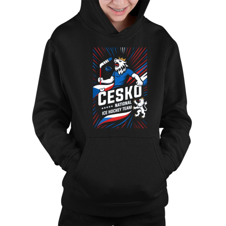 Česko - national ice hockey team - dětská mikina s kapucí