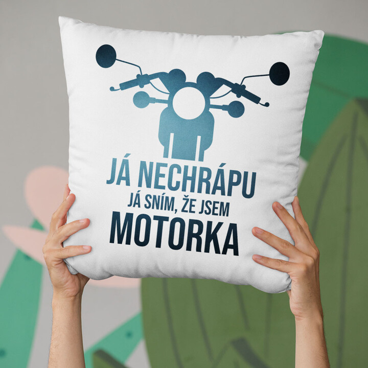 Já nechrápu. Já sním, že jsem motorka - polštář