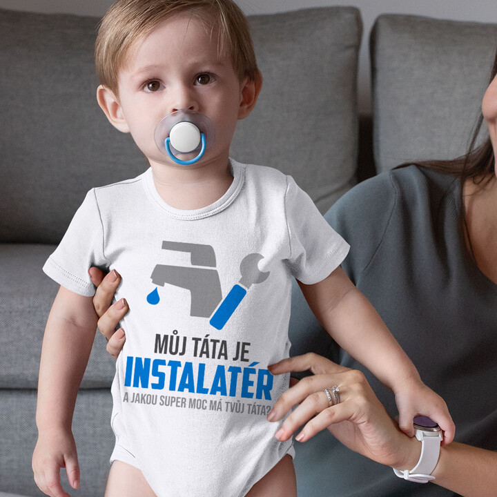 Můj táta je instalatér - dětské body s potiskem