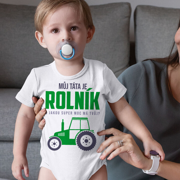 Můj táta je pokrývač - dětské body s potiskem