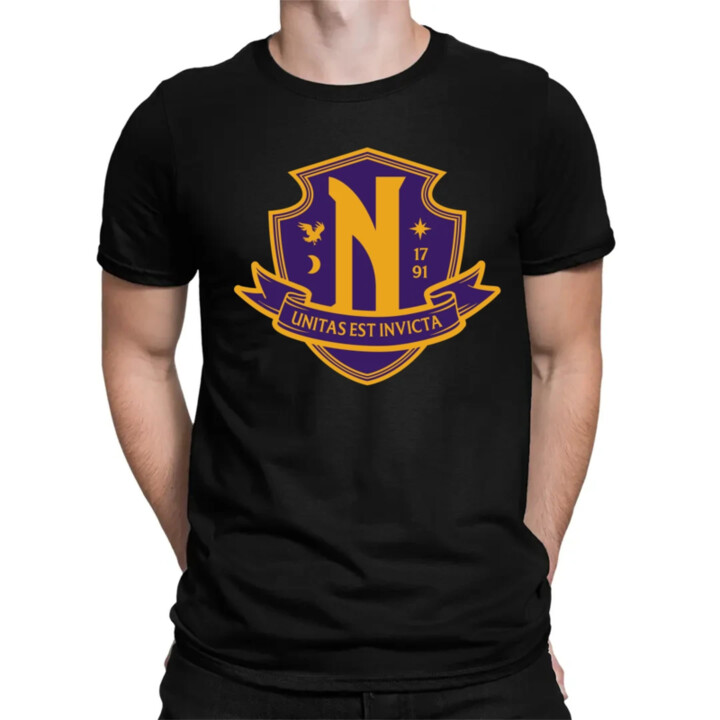 Unitas Est Invicta - Nevermore Academy - pánské tričko s potiskem