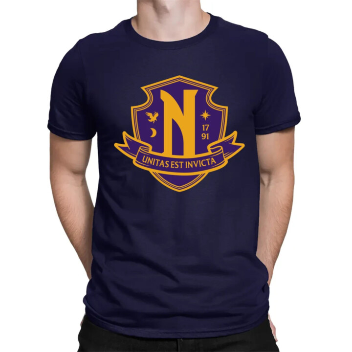 Unitas Est Invicta - Nevermore Academy - pánské tričko s potiskem