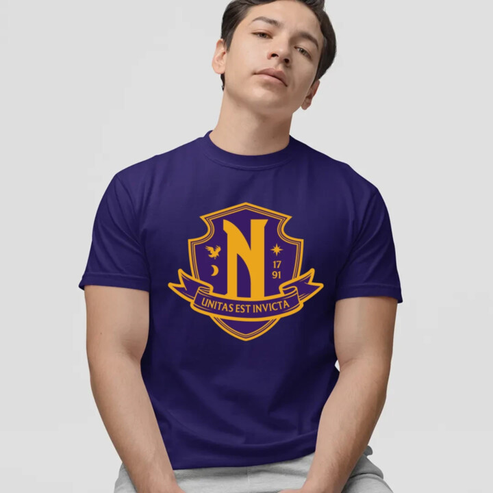 Unitas Est Invicta - Nevermore Academy - pánské tričko s potiskem