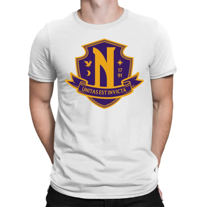 Unitas Est Invicta - Nevermore Academy - pánské tričko s potiskem