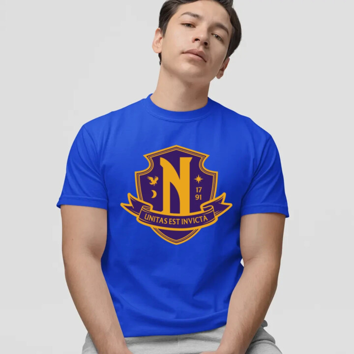 Unitas Est Invicta - Nevermore Academy - pánské tričko s potiskem