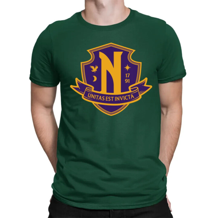 Unitas Est Invicta - Nevermore Academy - pánské tričko s potiskem