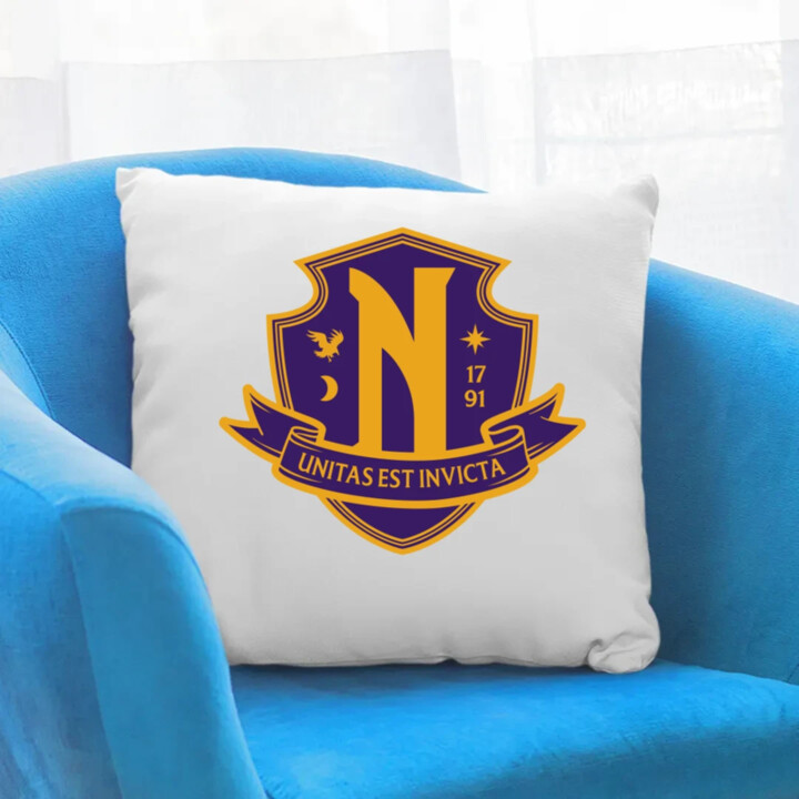 Unitas Est Invicta - Nevermore Academy - polštář s potiskem