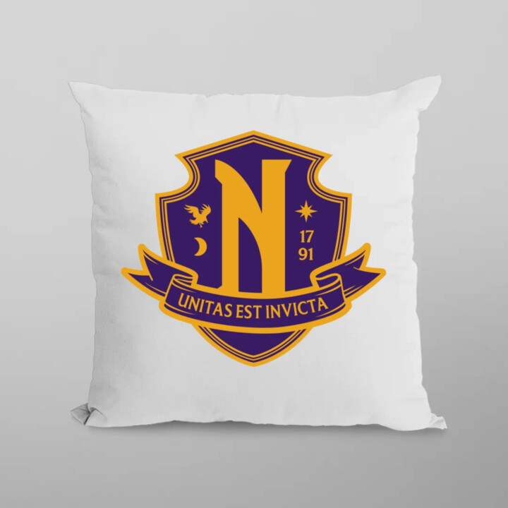 Unitas Est Invicta - Nevermore Academy - polštář s potiskem