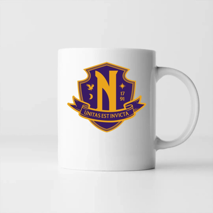 Unitas Est Invicta - Nevermore Academy - hrnek s potiskem