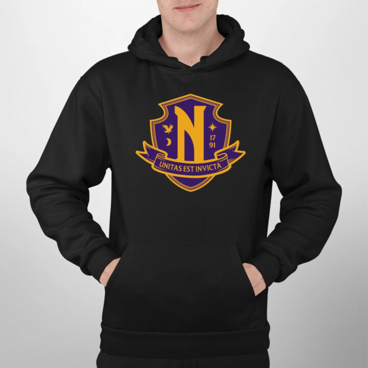 Unitas Est Invicta - Nevermore Academy - pánská mikina s potiskem