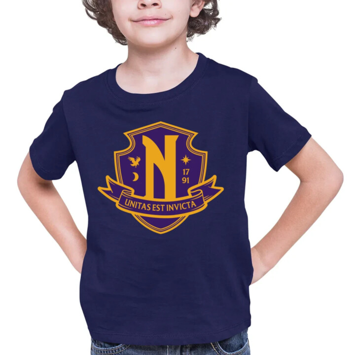 Unitas Est Invicta - Nevermore Academy - dětské tričko s potiskem