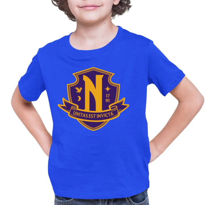 Unitas Est Invicta - Nevermore Academy - dětské tričko s potiskem