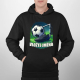 Fotbal (jméno) - míč a hřiště - pánská mikina s potiskem - personalizovaný produkt
