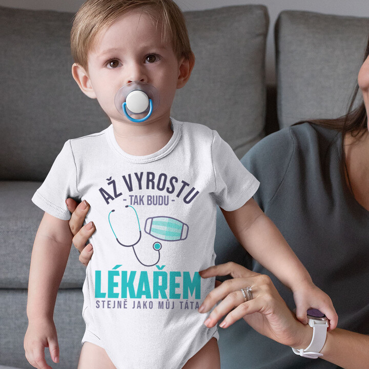 Až vyrostu, tak budu kuchařem - dětské body s potiskem