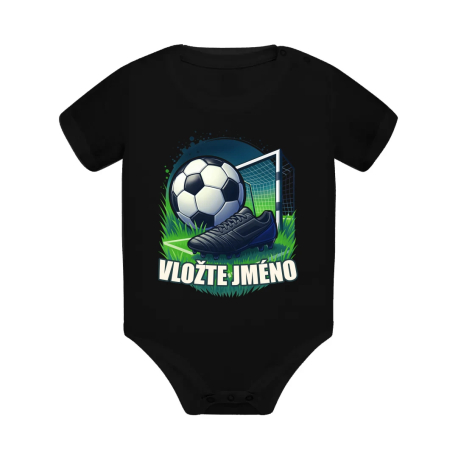 Fotbal (jméno) - míč a hřiště - dětské body s potiskem - personalizovaný produkt