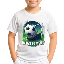 Fotbal (jméno) - míč a hřiště - dětské sportovní tričko s potiskem - personalizovaný produkt