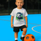 Fotbal (jméno) - míč a hřiště - dětské sportovní tričko s potiskem - personalizovaný produkt
