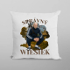 Správný Wiesiek - Geralt v teplákové soupravě - polštář s potiskem