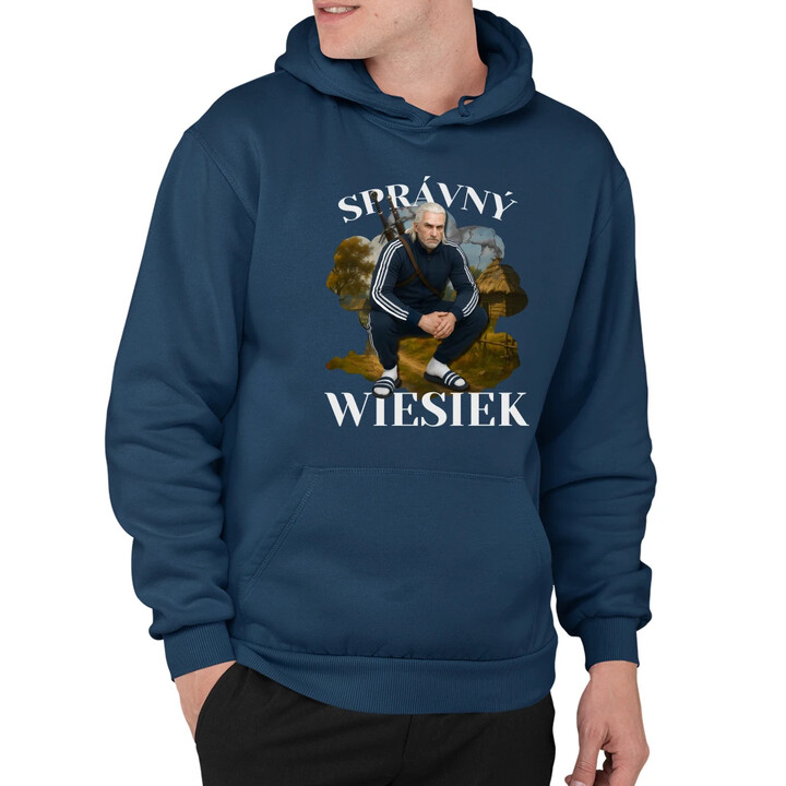 Správný Wiesiek - Geralt v teplákové soupravě - pánská mikina s potiskem