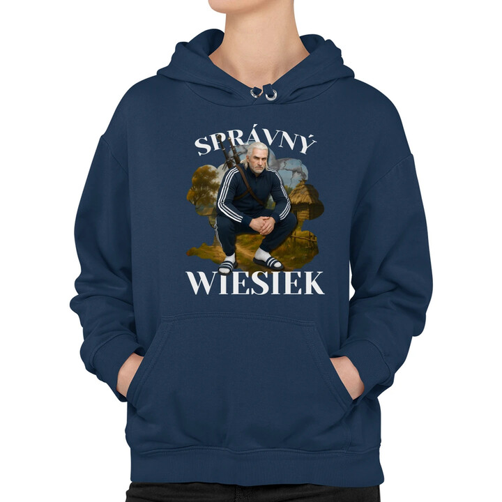Správný Wiesiek - Geralt v teplákové soupravě - dámská mikina s potiskem