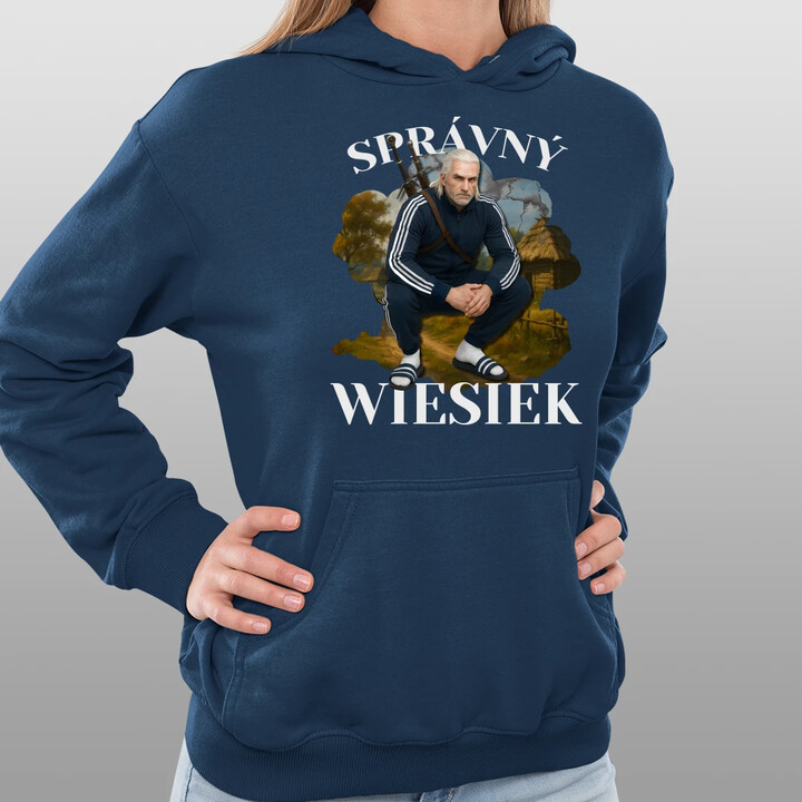 Správný Wiesiek - Geralt v teplákové soupravě - dámská mikina s potiskem
