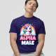 Alpha male - jednorožec s duhou - pánské tričko s potiskem