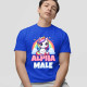 Alpha male - jednorožec s duhou - pánské tričko s potiskem