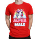 Alpha male - jednorožec s duhou - pánské tričko s potiskem