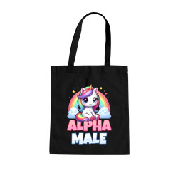 Alpha male - jednorožec s duhou - taška s potiskem