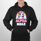 Alpha male - jednorožec s duhou - pánská mikina s potiskem