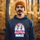Alpha male - jednorožec s duhou - pánská mikina s potiskem