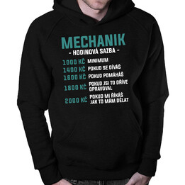 Mechanik - hodinová sazba - pánská mikina s potiskem