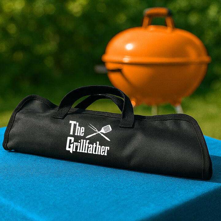 The Grillfather - grilovací nářadí v pouzdře s potiskem