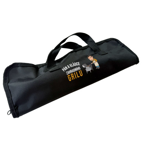 Pán a vládce zahradního grilu - grilovací nářadí v pouzdře s potiskem