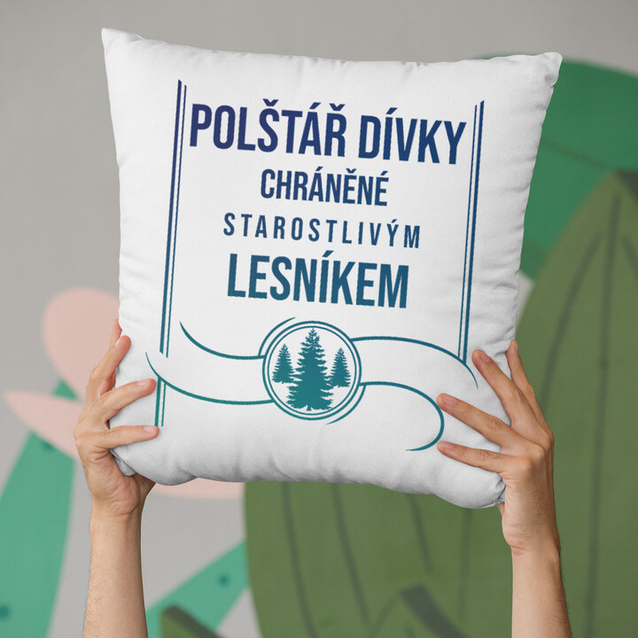 Polštář dívky chráněné starostlivým lesníkem - polštář