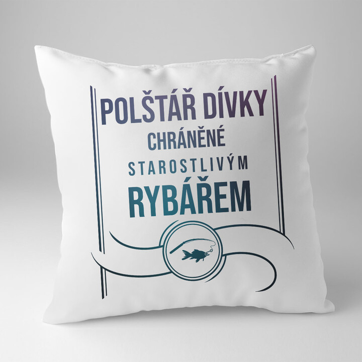 Polštář dívky chráněné starostlivým rybářem - polštář