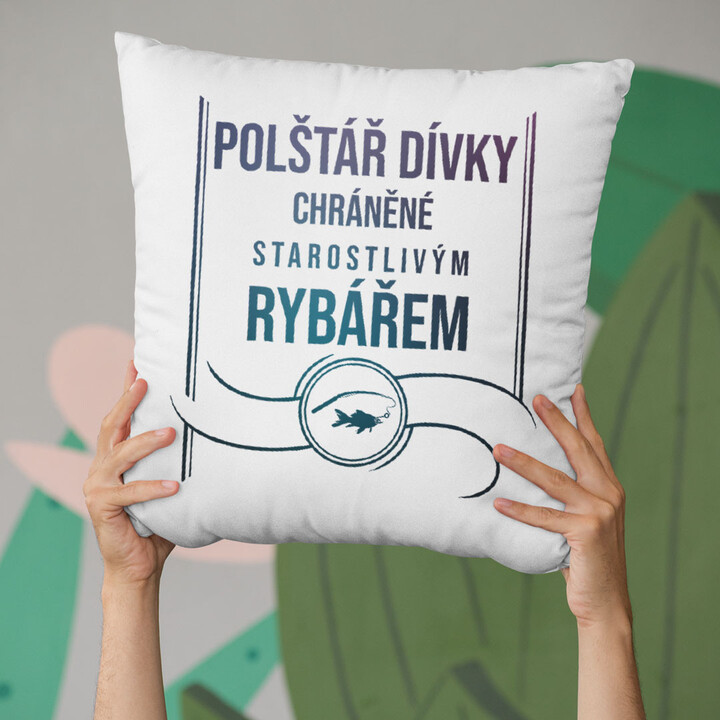Polštář dívky chráněné starostlivým rybářem - polštář