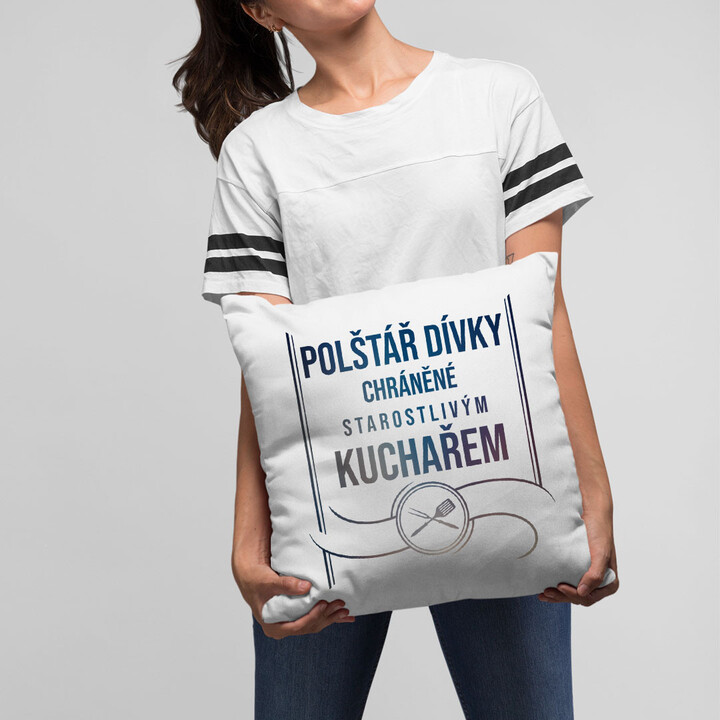 Polštář dívky chráněné starostlivým kuchařem - polštář