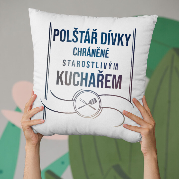 Polštář dívky chráněné starostlivým kuchařem - polštář