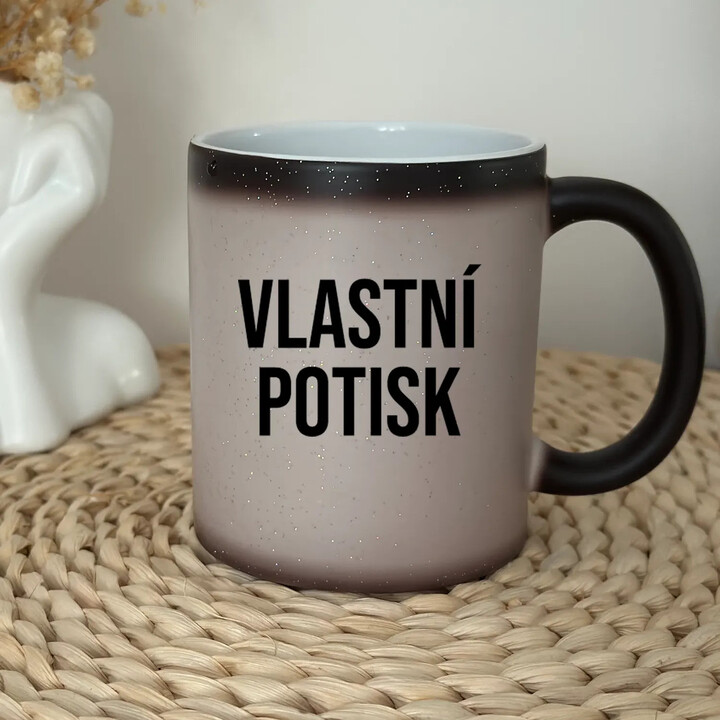 Magický třpytkový hrnek s vlastním potiskem