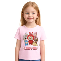 Panenky Bubu – skupina postav – dárek pro fanoušky Labubu - dětské tričko s potiskem