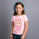Plyšový Maskot Bubu Růžový - dětské tričko s potiskem pro fanoušky Labubu