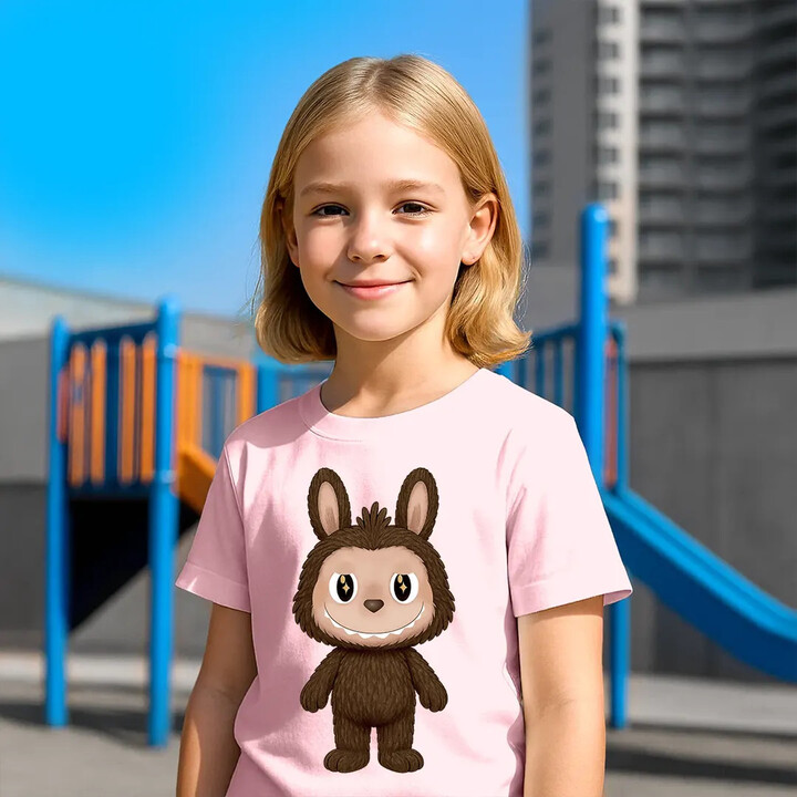 Plyšový Maskot Bubu - dětské tričko s potiskem pro fanoušky Labubu