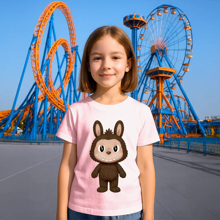 Plyšový Maskot Bubu - dětské tričko s potiskem pro fanoušky Labubu