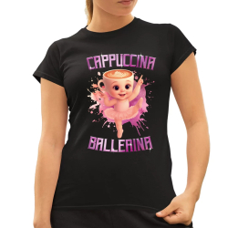Cappuccina Ballerina Baby - Italian Brainrot - balerína šálek  - dámské tričko s potiskem